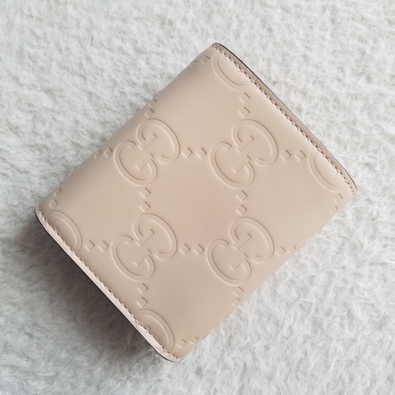 新品 GUCCI グッチ GGレザー ミディアム ウォレット 3つ折り財布