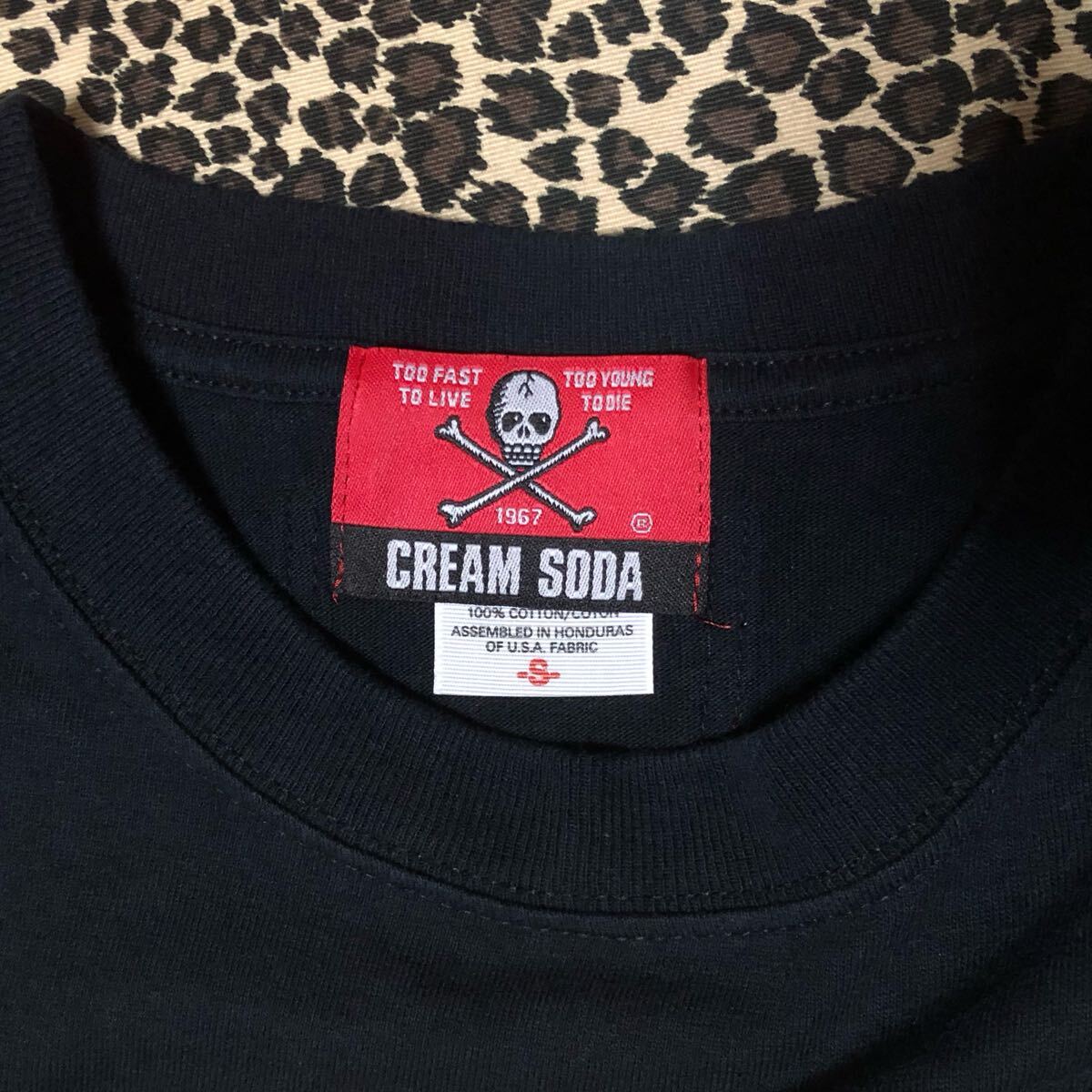 CREAM SODA 角ドクロ 旧タグ Tシャツ 黒 Sサイズ クリームソーダ