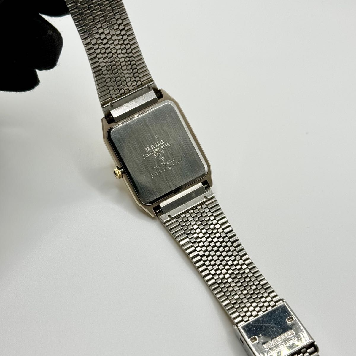 RADO QZ ラドー ダイヤスター 121 9521 3スクエアゴールド文字盤