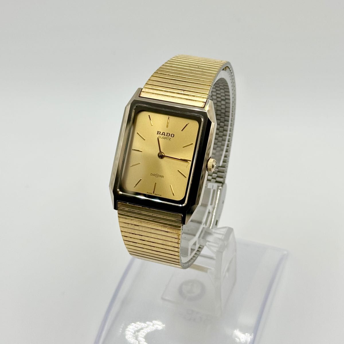 RADO QZ ラドー ダイヤスター 121 9521 3スクエアゴールド文字盤