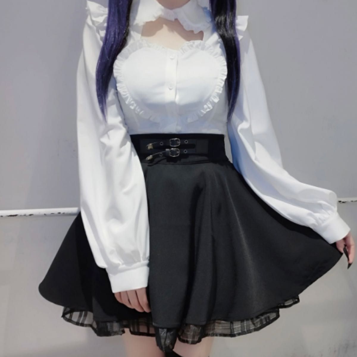 QOOZA IMVAL Heart Shirt［WHT］ハートフリルブラウス 白｜Yahoo