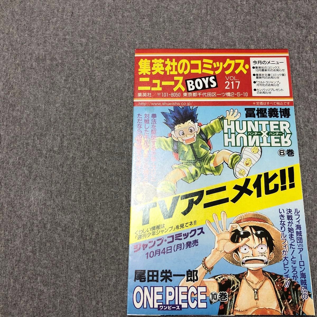 ジャンプ ワンピース ONE PIECE 9巻10巻 初版 はがき・帯・冊子(チラシ