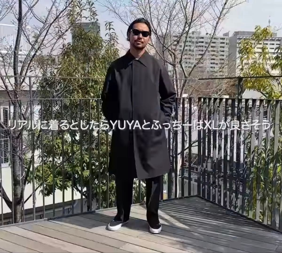 2025SS】UNIQLO C /ユニクロシー ブロックテックステンカラーコート 黒