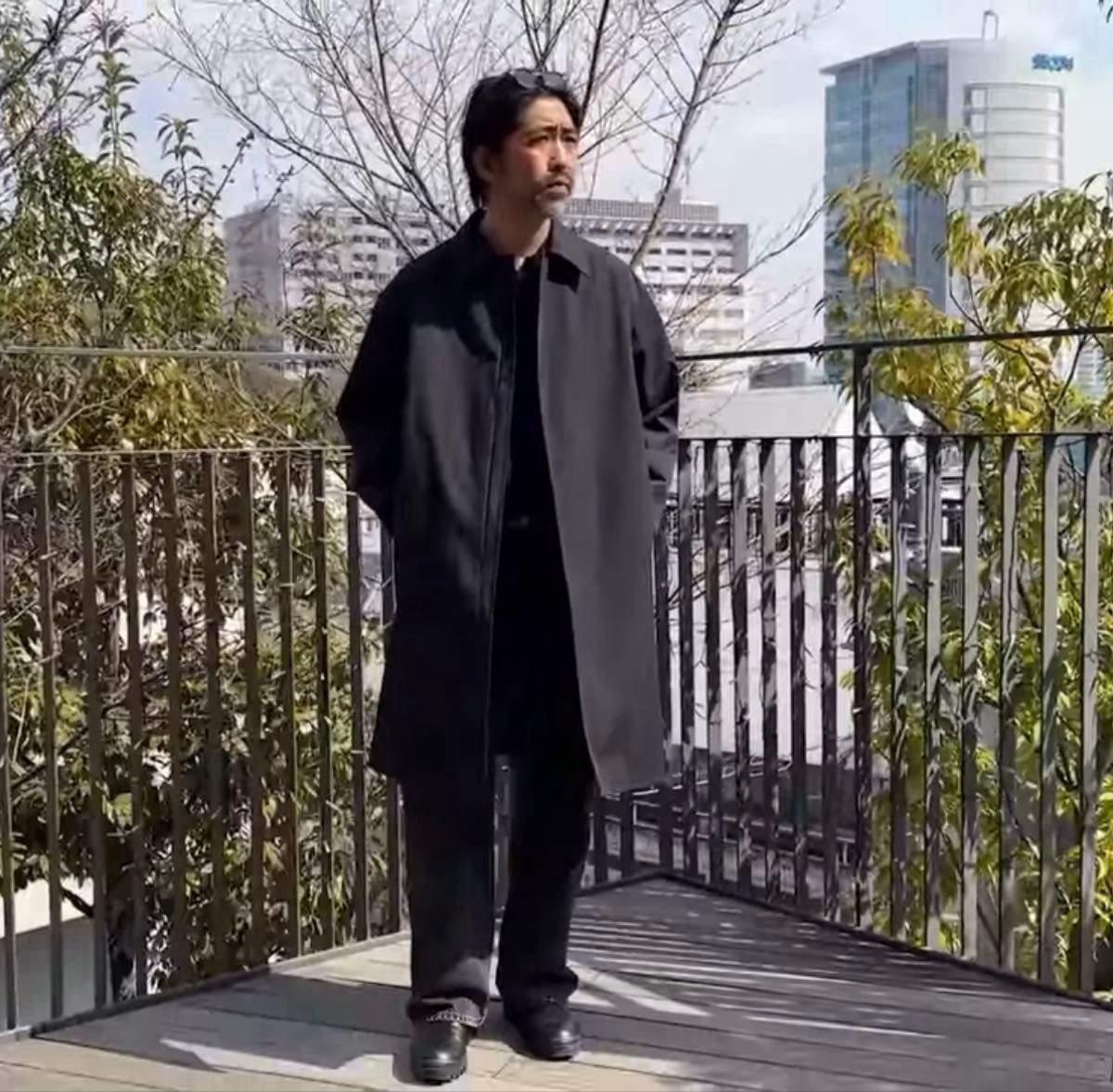2025SS】UNIQLO C /ユニクロシー ブロックテックステンカラーコート 黒