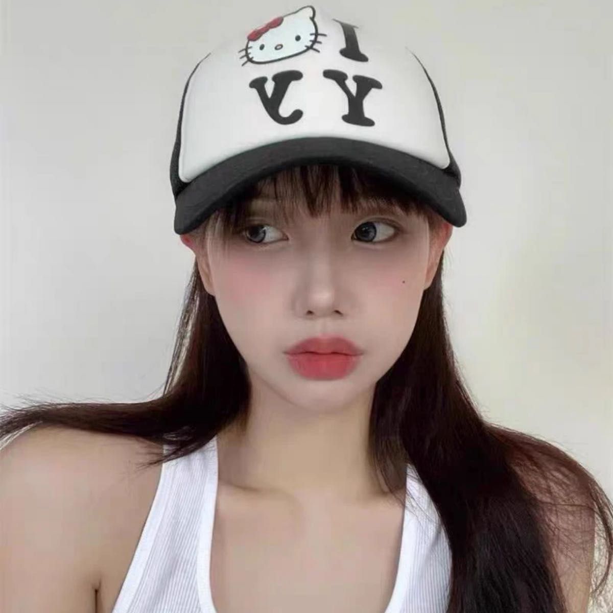 即納】Open Yy メッシュキャップ キャップ 帽子 ブラック ホワイト