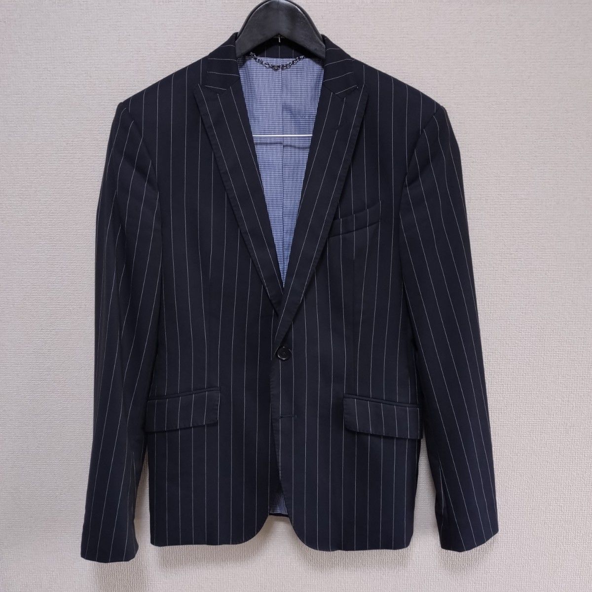 ZARA MAN ザラ ブラックストライプスーツ セットアップ Mサイズ