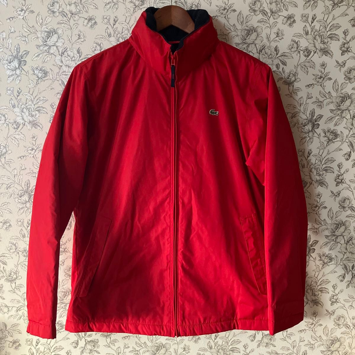Lacoste 赤 ナイロンジャケット ウインドブレーカー ジップアップ
