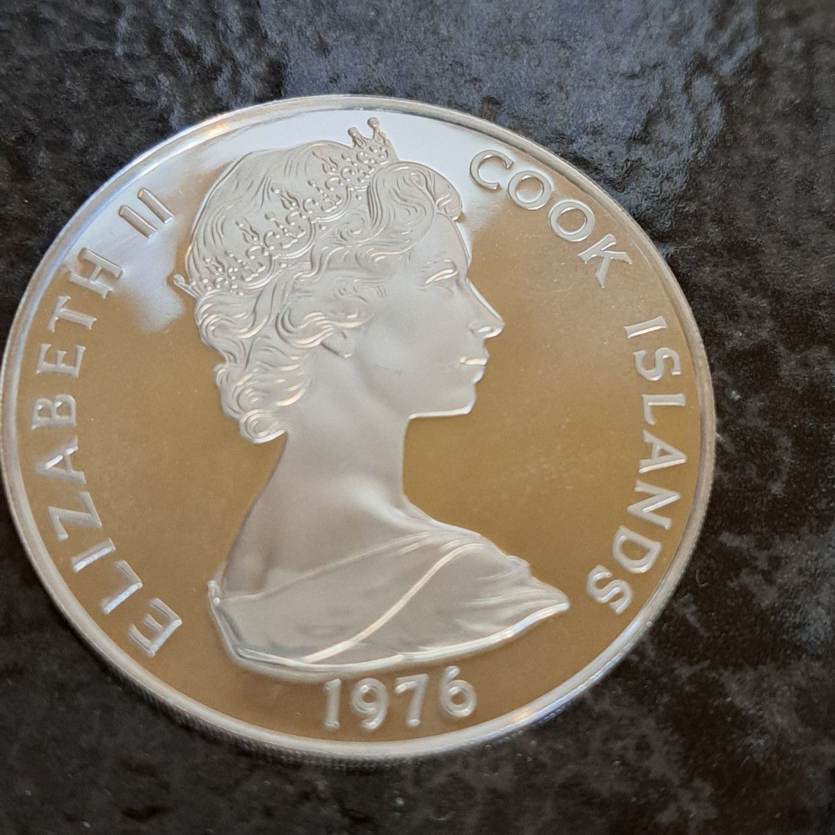 1976年クック諸島 5ドル銀貨 品位SV500 28g ミント出し 外国銀貨 外国