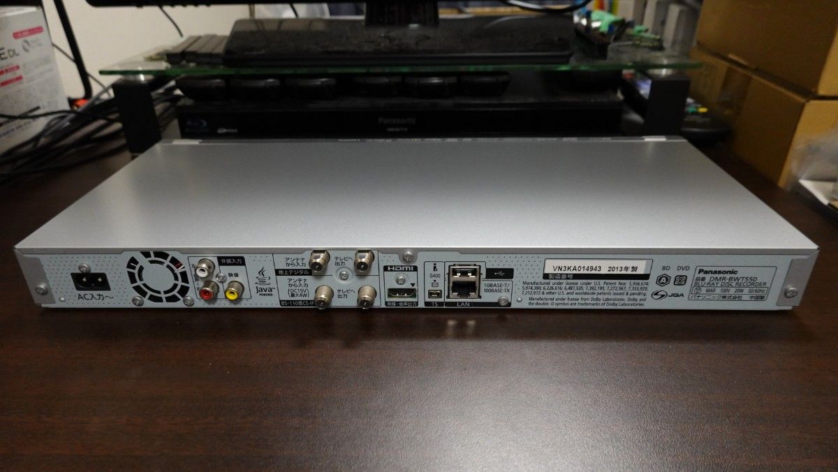 Panasonic DMR-BWT550 4TB新品HDD換装済み(DR 370時間)＋純正リモコン