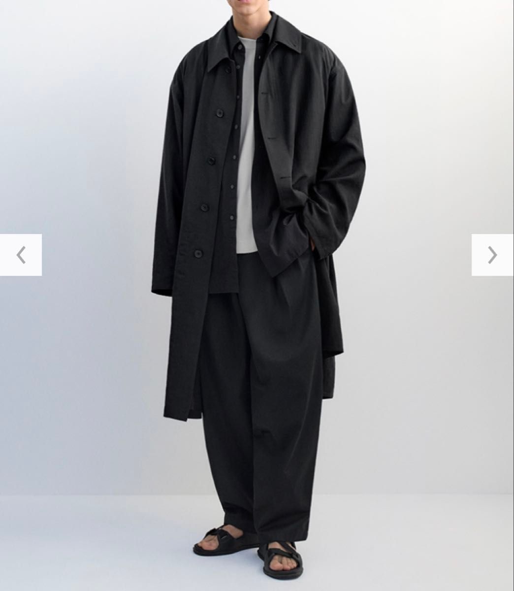 新品・未開封】Uniqlo U オーバーサイズステンカラーコート ブラック