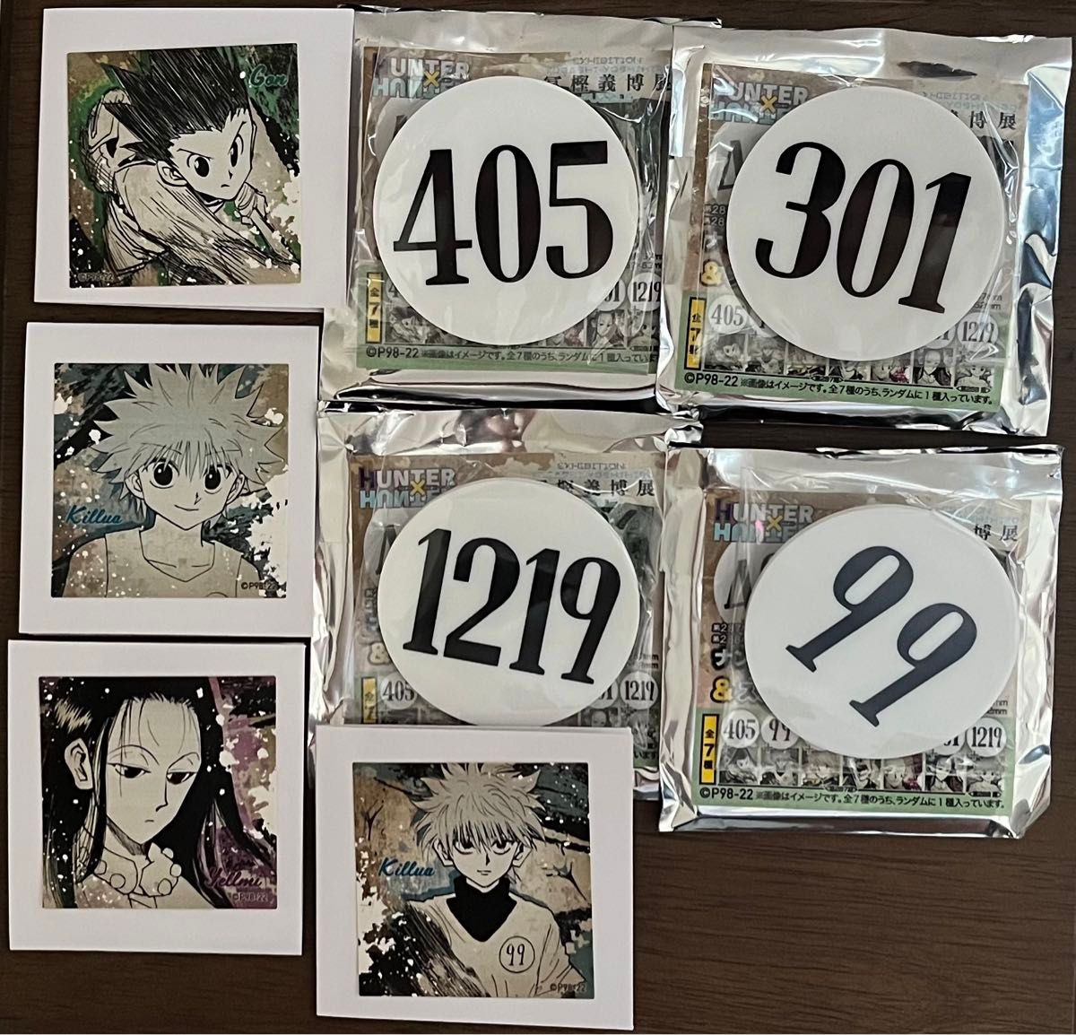 冨樫義博 展 HUNTER×HUNTER ナンバー プレート アクリル バッジ