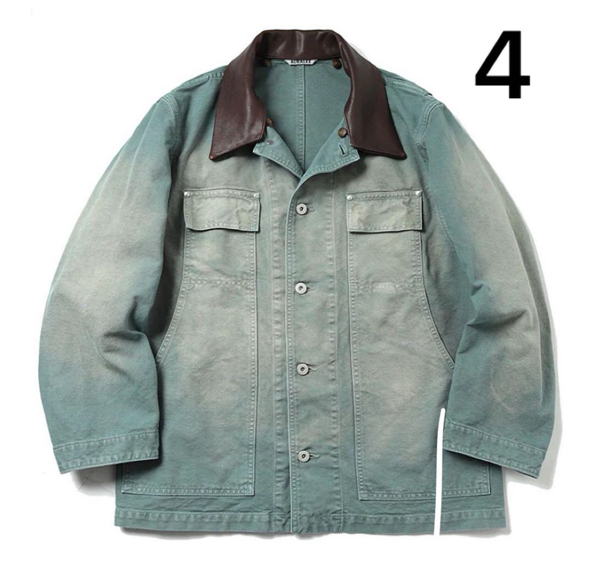 4 AURALEE ORGANIC COTTON DUCK BLOUSON ASH GREEN｜Yahoo!フリマ（旧