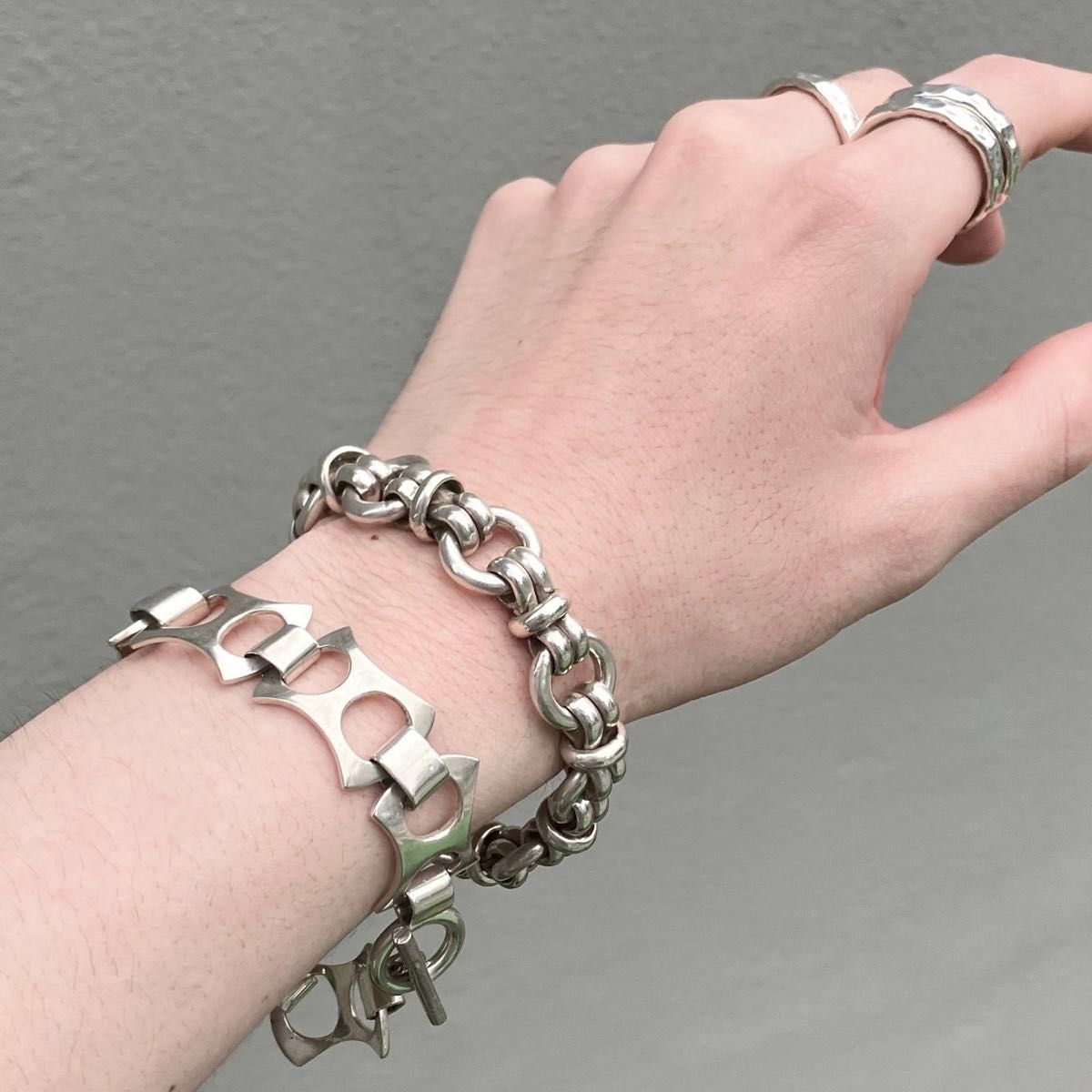 メキシコ製 Vintage Super Link Bracelet シルバー925 メキシカン