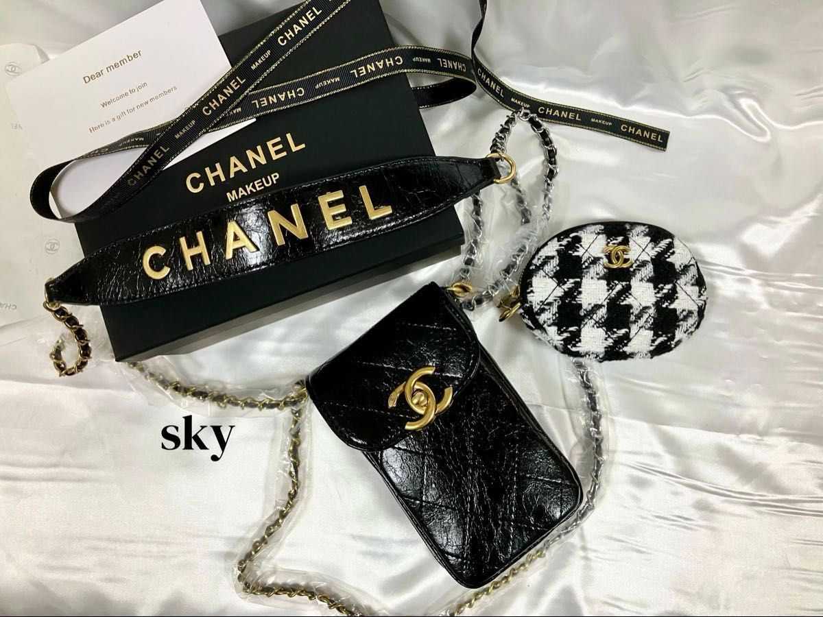 新品 シャネル ノベルティ ショルダーバッグ スマホポーチ ミニバッグ