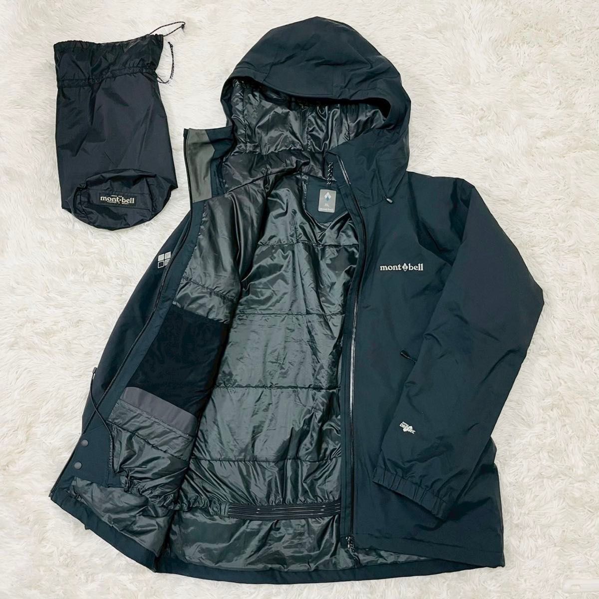 モンベル パウダーステップ パーカ Men's XL ブラック 1102534