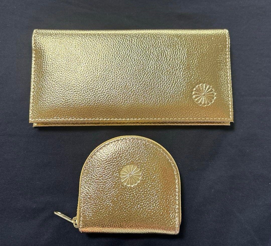 新品未使用】皇居 長財布とコインケース ゴールド 本皮製品｜Yahoo