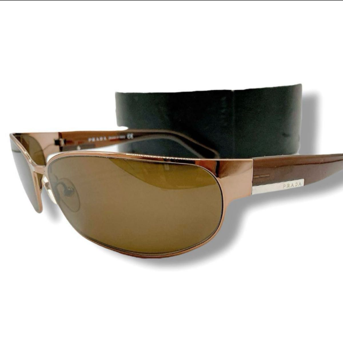 美品 PRADA プラダ サングラス 浜田省吾着用 SPR53F ブラウン 激レア