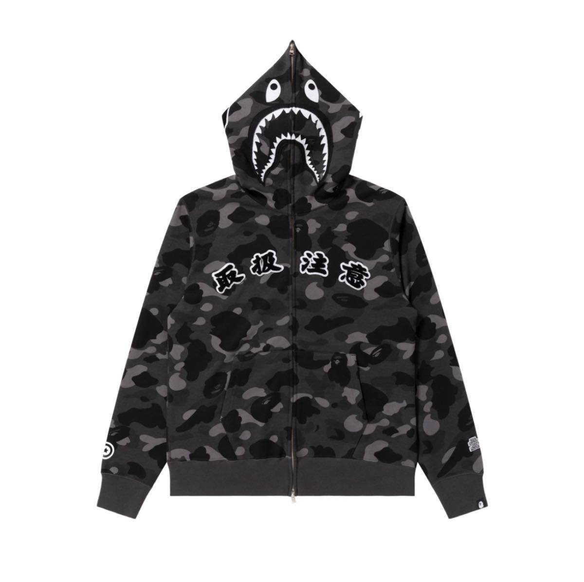 BlackEyePatch × A BATHING APE コラボシャークパーカー ブラック L