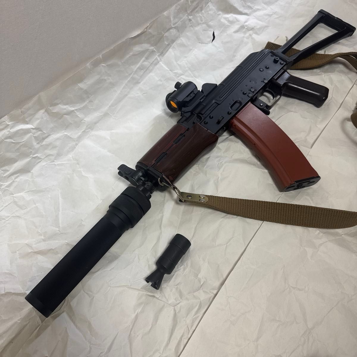 東京マルイ 次世代電動ガン AKs74u 動作品 サイレンサー付き ドット