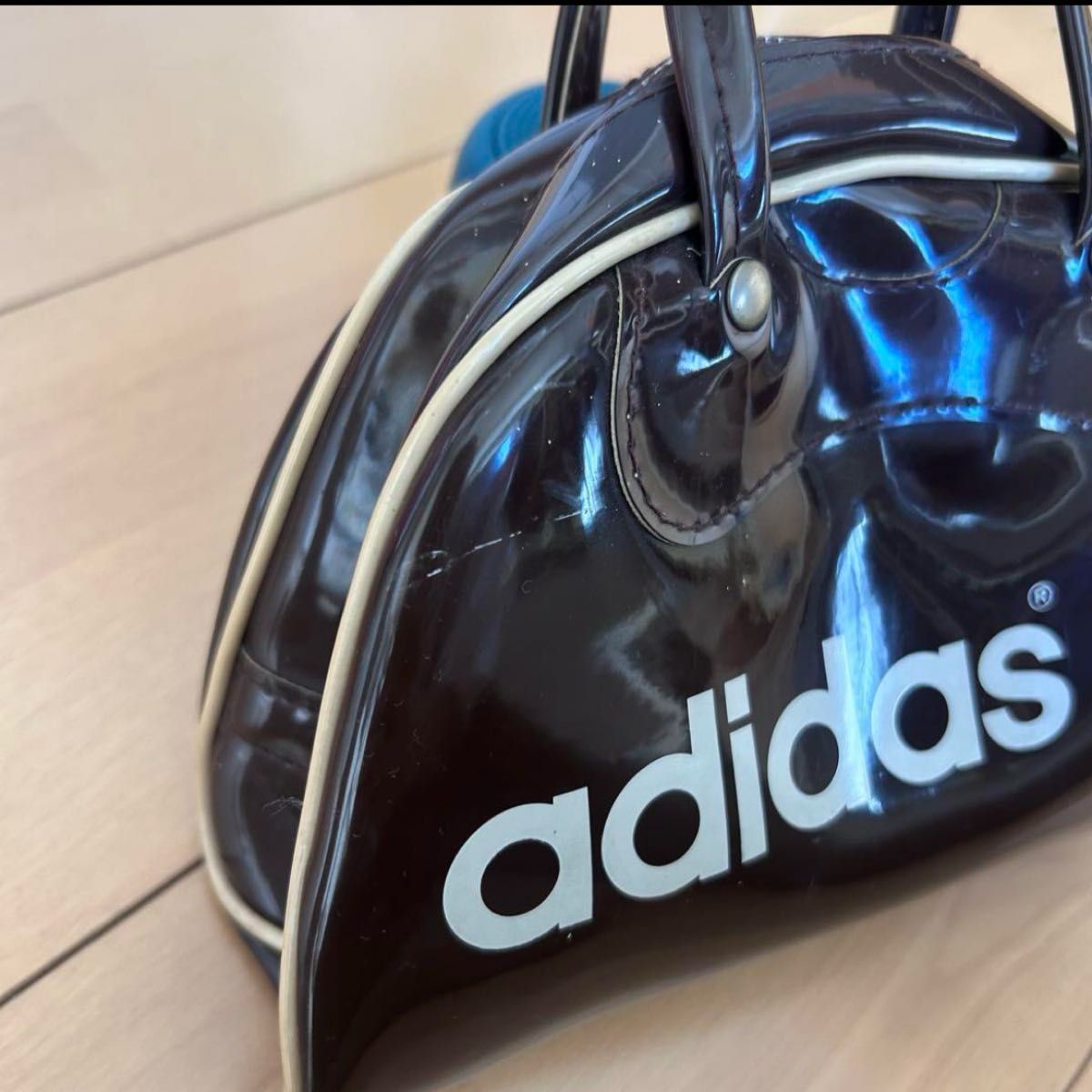 80s adidas mini bag ビンテージ エナメルミニバッグ ボストンバッグ