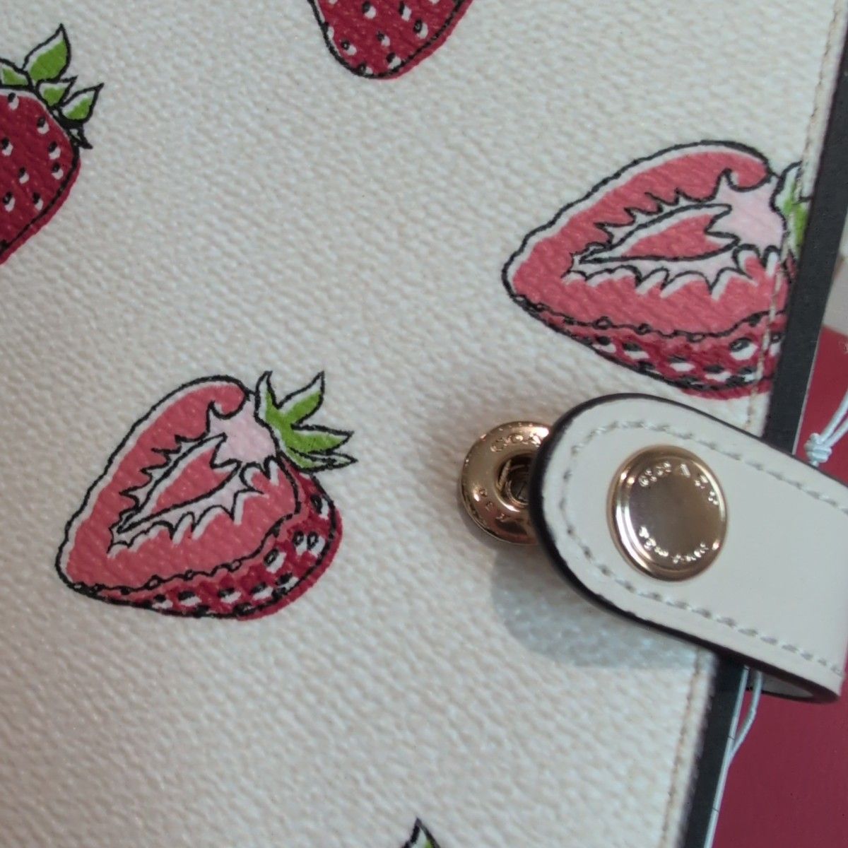 限定価格 新品 コーチ ノートブック ストロベリー 手帳カバー COACH