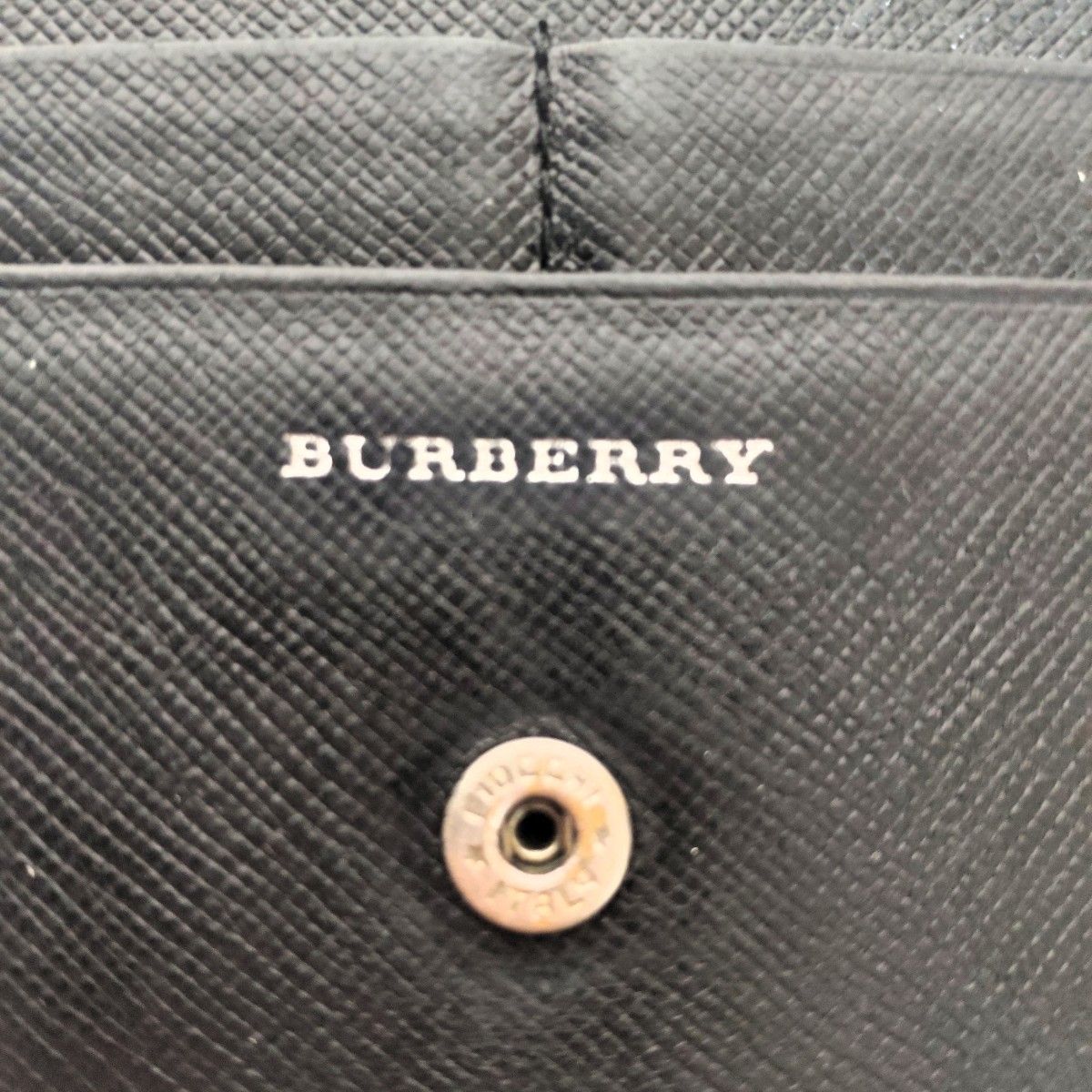 BURBERRY バーバリー 長財布 レザー ノバチェック がま口 ブラック 黒