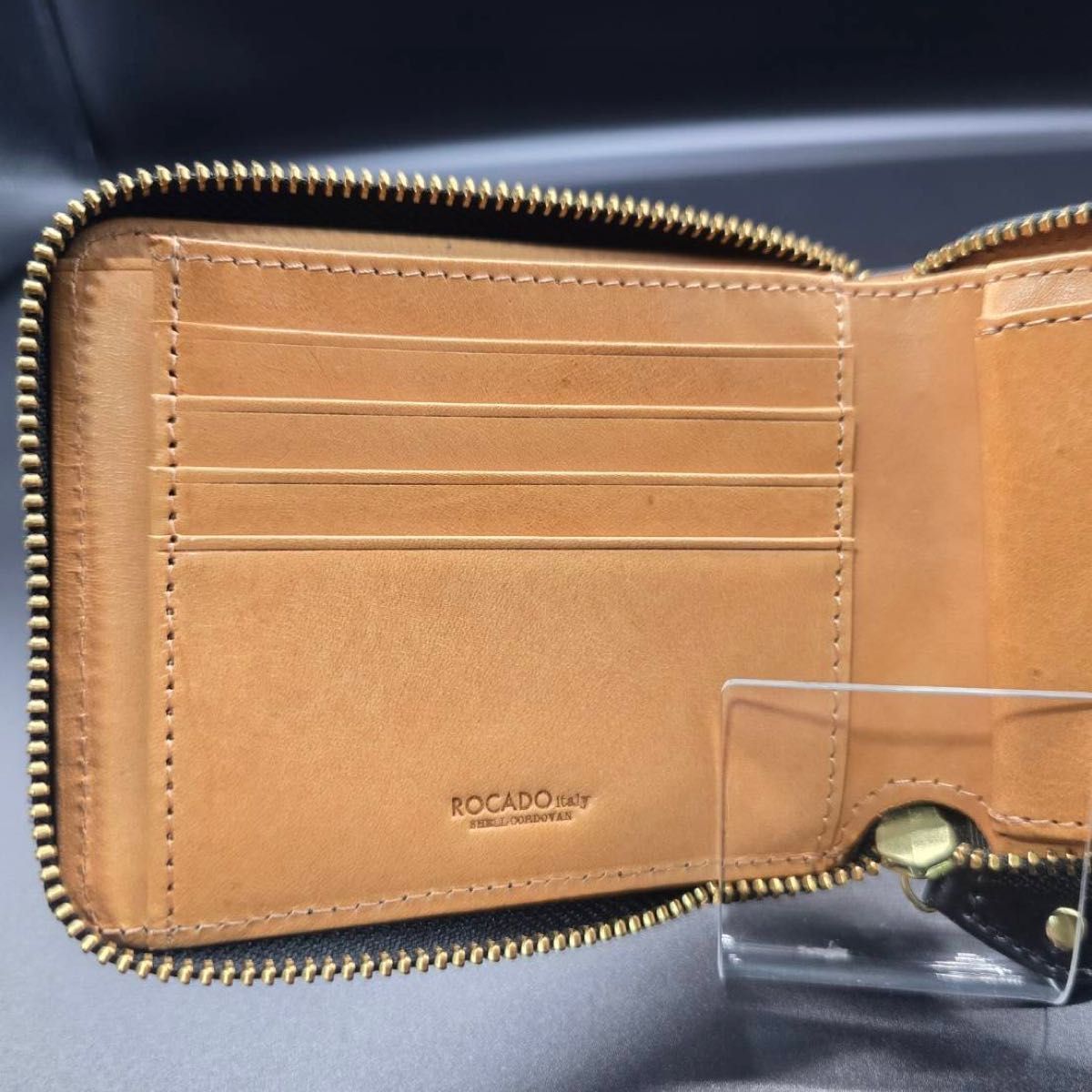 未使用品】ROCADO社製 ロカド シェルコードバン 二つ折り 財布