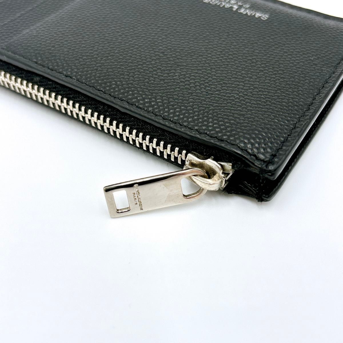 極美品 SAINT LAURENT サンローラン レザー マネークリップ付き