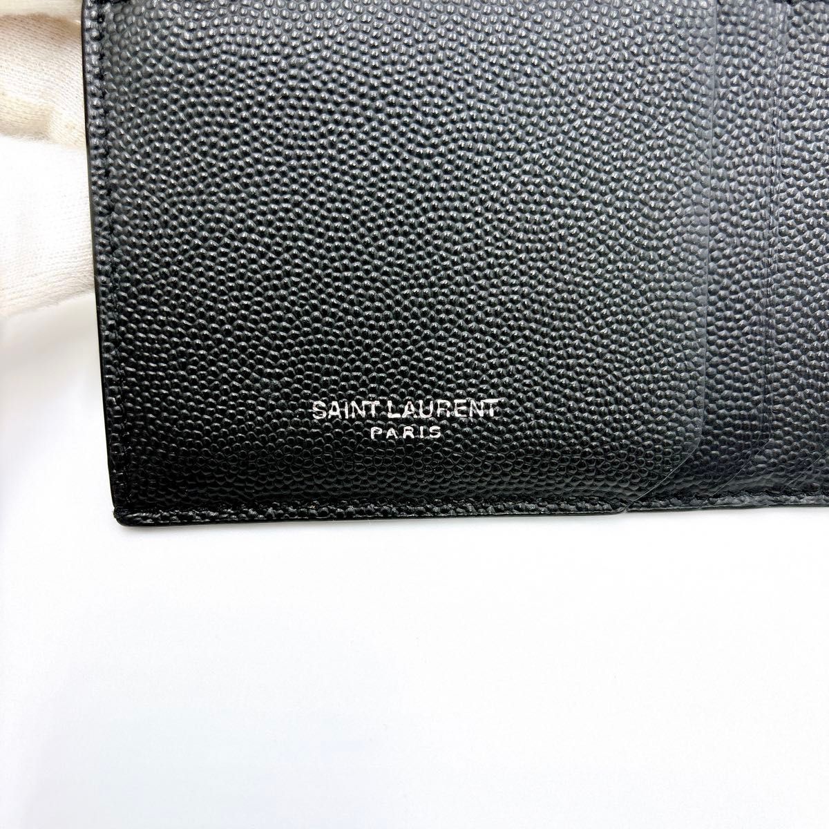 極美品 SAINT LAURENT サンローラン レザー マネークリップ付き