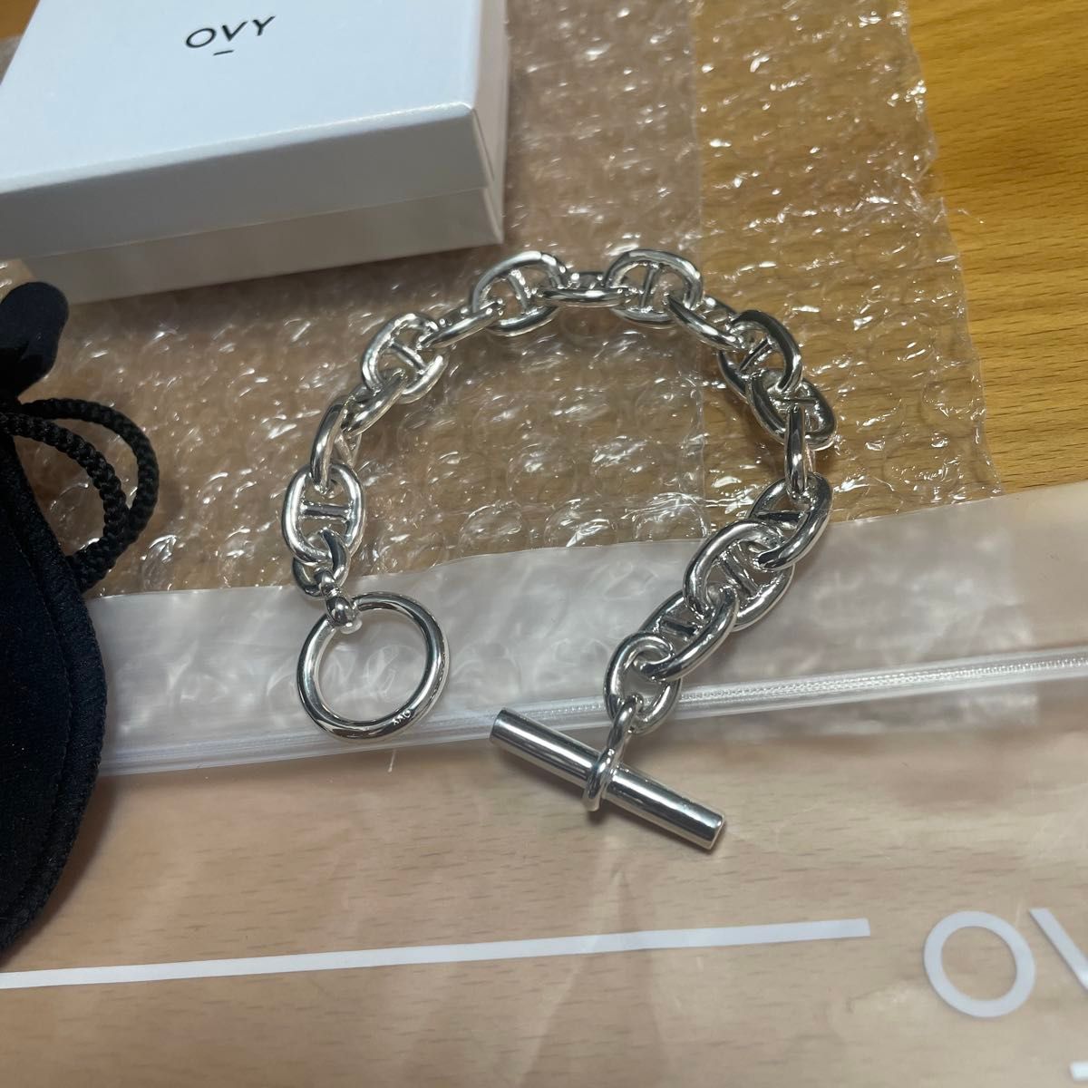 新品未使用 OVY シルバー ブレスレット Silver Anchor Chain Bracelet