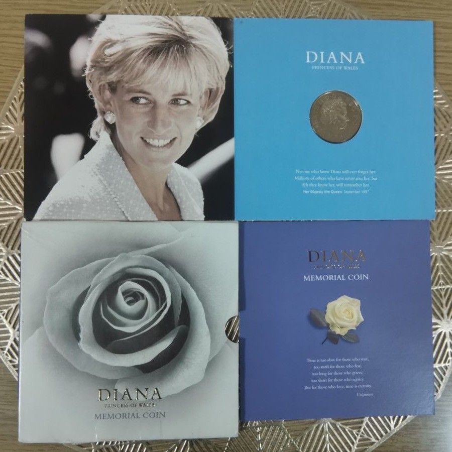 イギリス ダイアナ妃 メモリアルコイン 5ポンド硬貨 追悼記念コイン 白