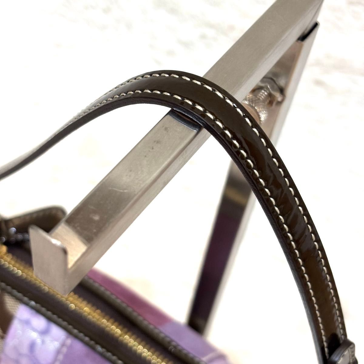 希少 美品 COACH コーチ アクセサリーポーチ ハンドバッグ レザー
