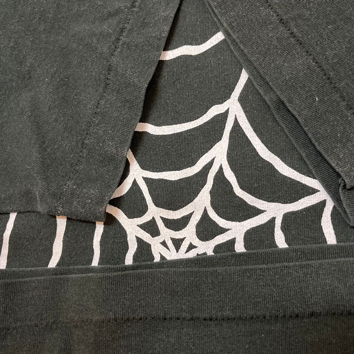 スペシャル80s USA製 スパイダーウェブ Tシャツ シングルステッチ黒 L
