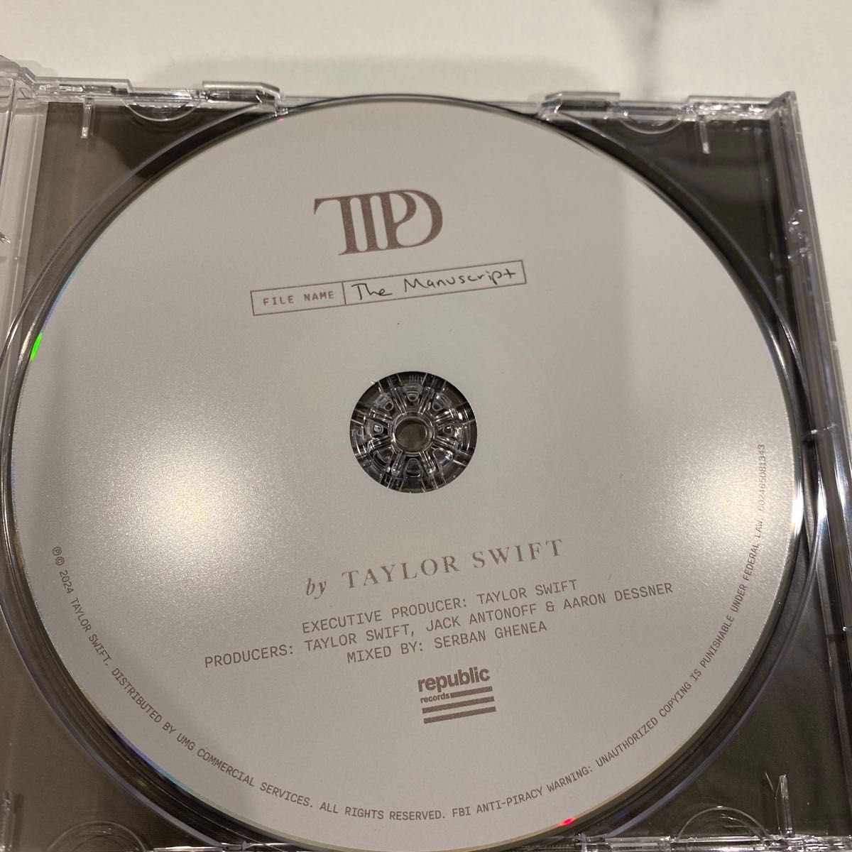 テイラー・スウィフト Taylor Swift THE TORTURED POETS DEPARTMENT