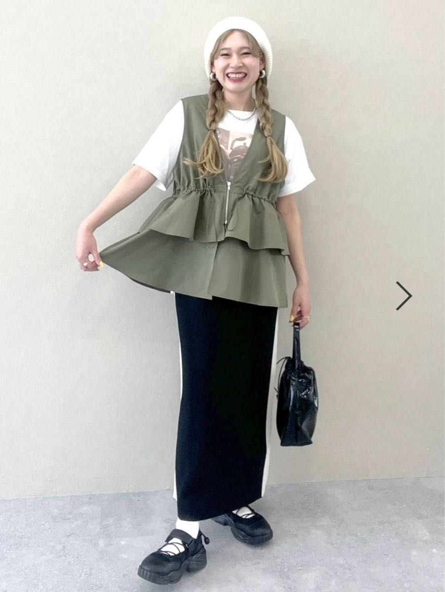 新品 試着のみ]レプシィム ゆきはさん企画 ギャザー 2WAY ベスト