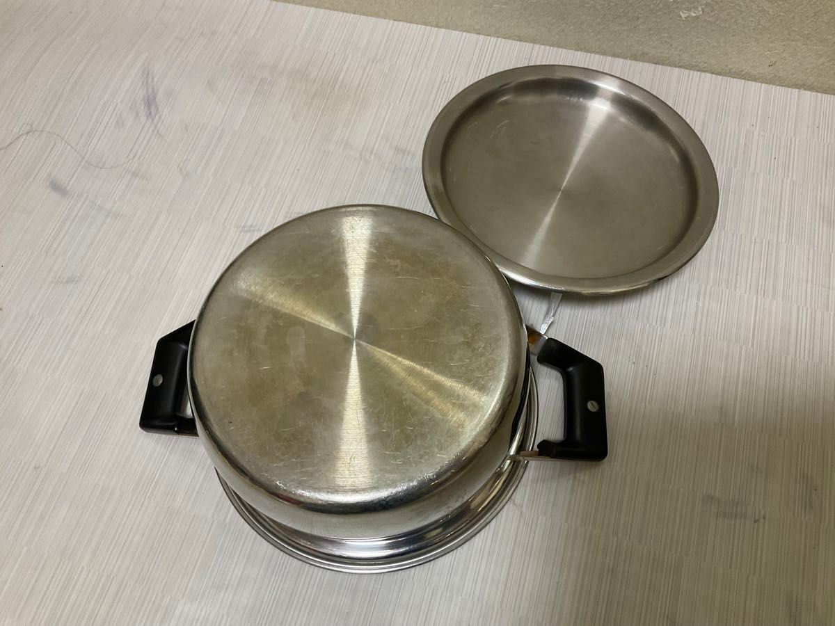 タッパーウェア レインボークッカー 19cm 寸胴鍋 両手鍋 ステンレス鍋