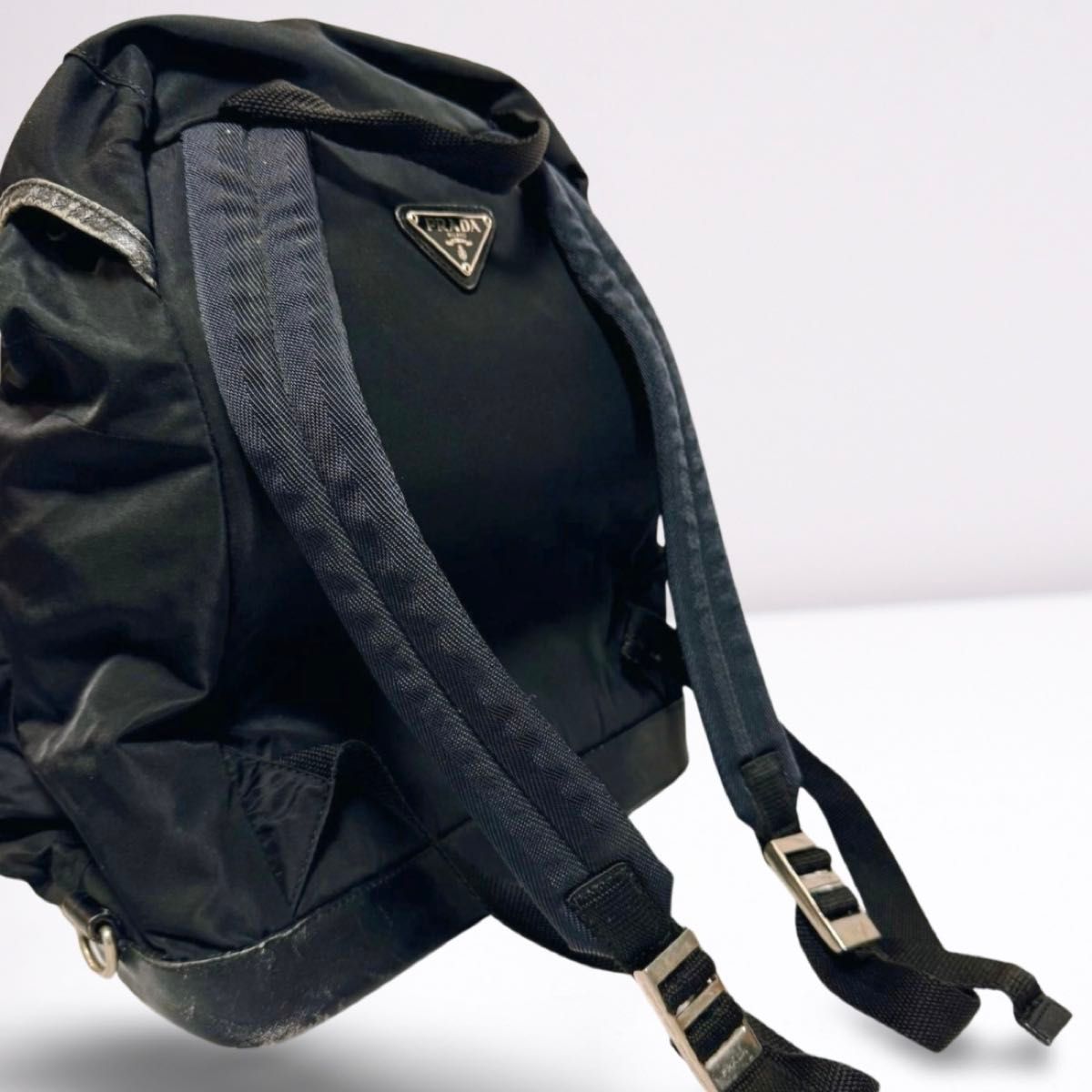 PRADA プラダ リュックサック バックパック ナイロン ブラック 三角