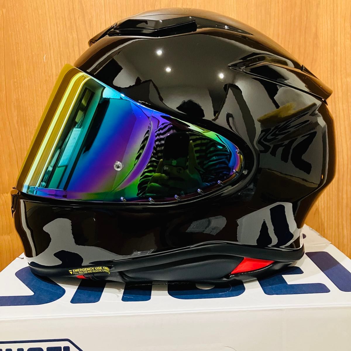 新品 SHOEI CWR-F2 スモークミラーシールド ブルー S115219785