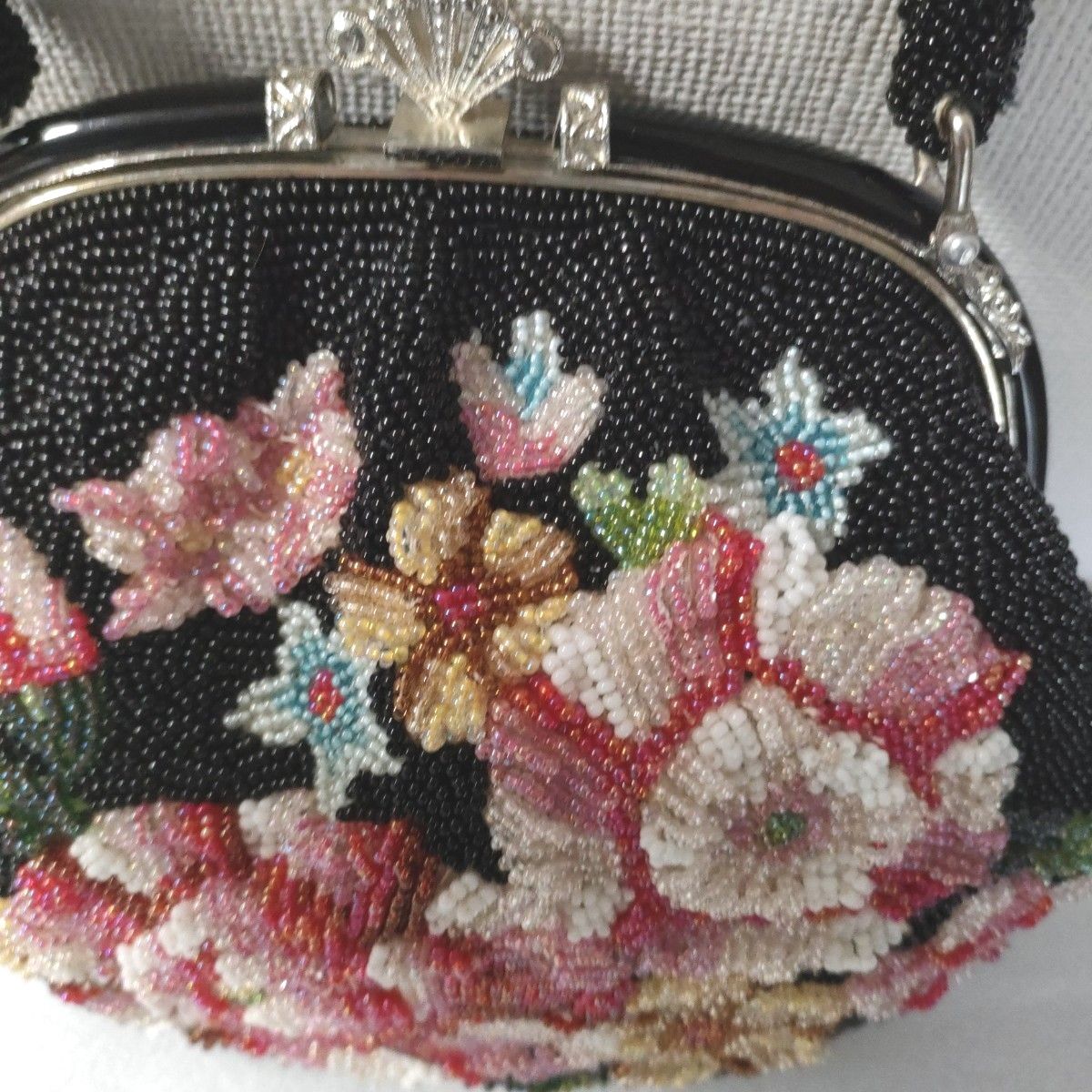 ヴィンテージ 総ビーズ刺繍 バッグ 花柄 和装 ドレス｜Yahoo!フリマ