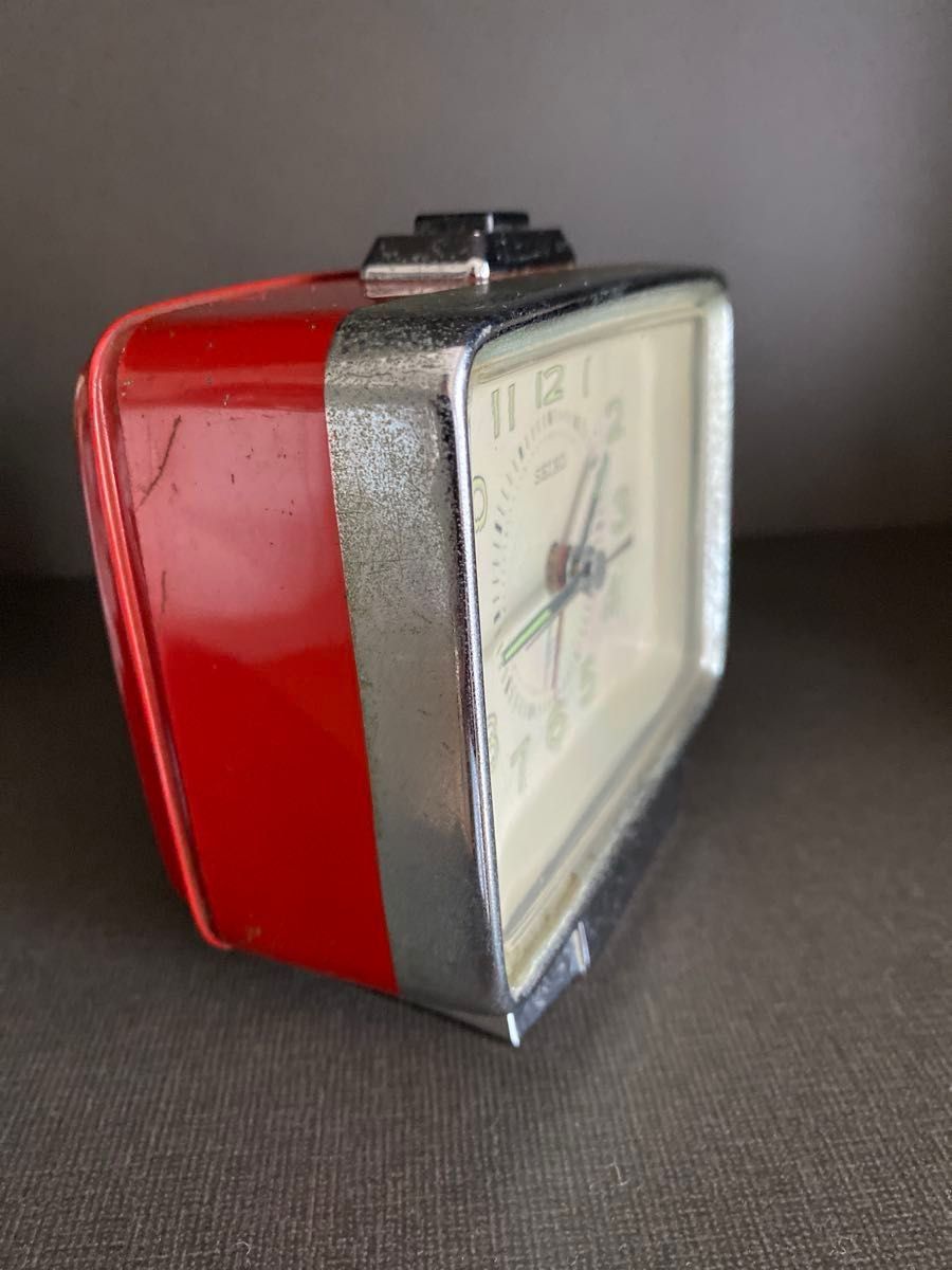 ジャンク品 SEIKO calls ゼンマイ式 目覚まし時計 レトロ ブリキ