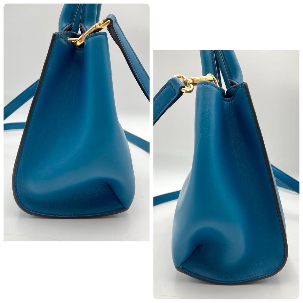 現行 レア色【超美品】Salvatore Ferragamo フェラガモ スタジオバッグ
