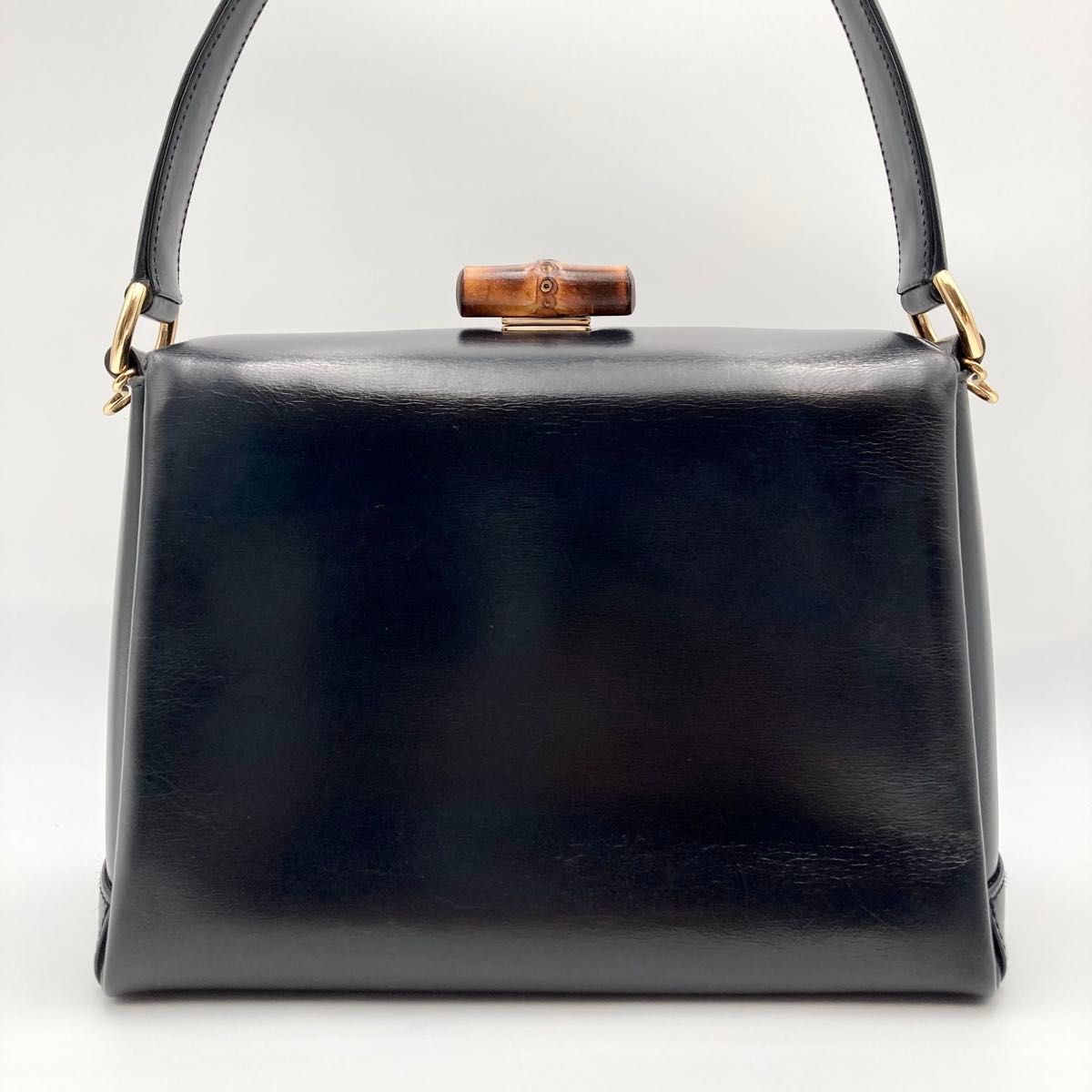 美品】GUCCI グッチ フォーマルバッグ ハンドバッグ バンブー ターン
