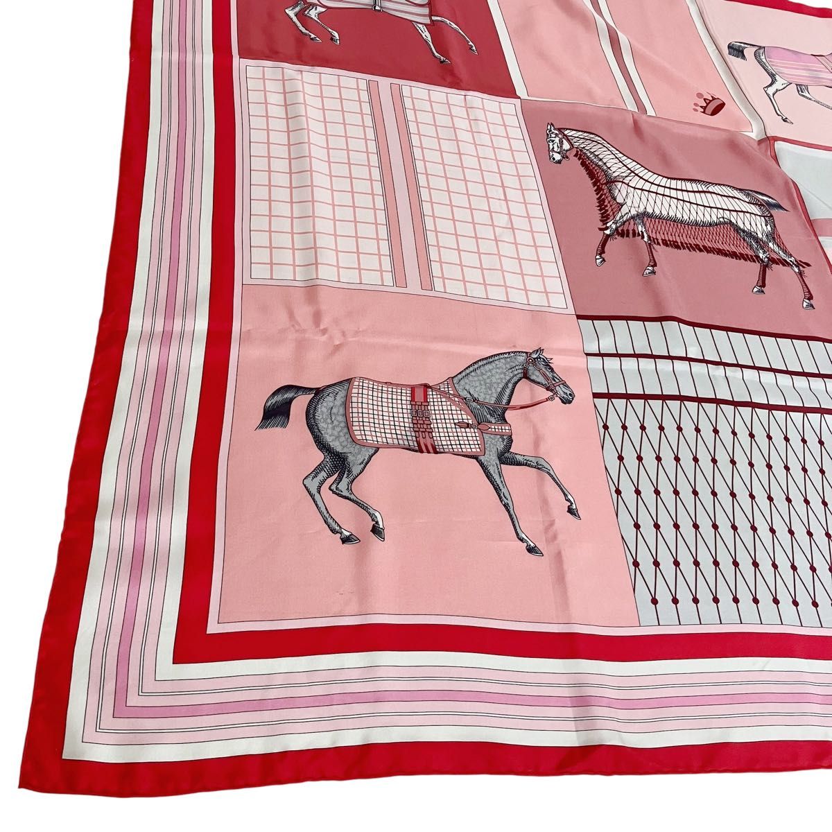 エルメス HERMES カレ140 馬着 Couvertures et Tenues de Jour ピンク