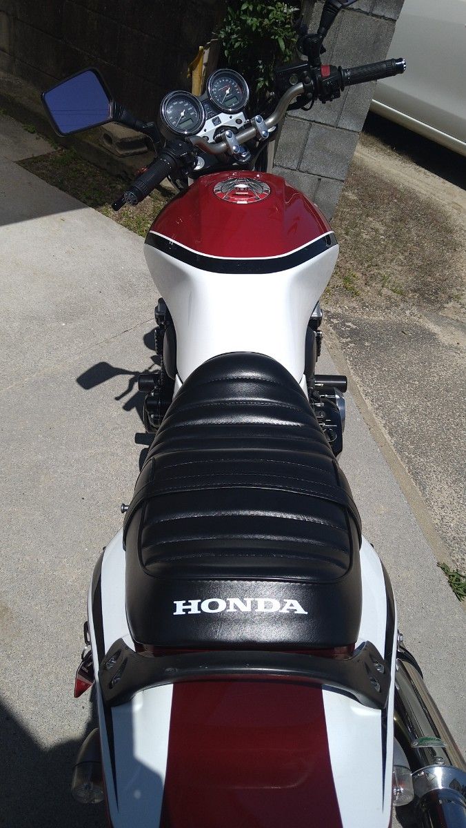 高級ブラックレザー CB400sf タックロールシート nc39 nc42 新品