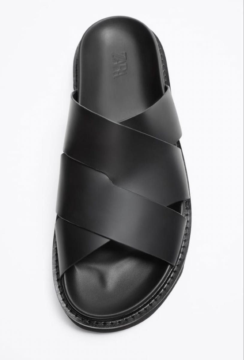zara ザラ vibram ビブラム レザーサンダル トラックソール ハイキング