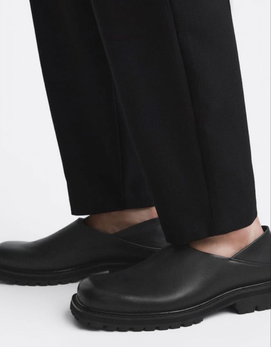 zara ザラ vibram ビブラム レザーローファー シューズ チャンキー