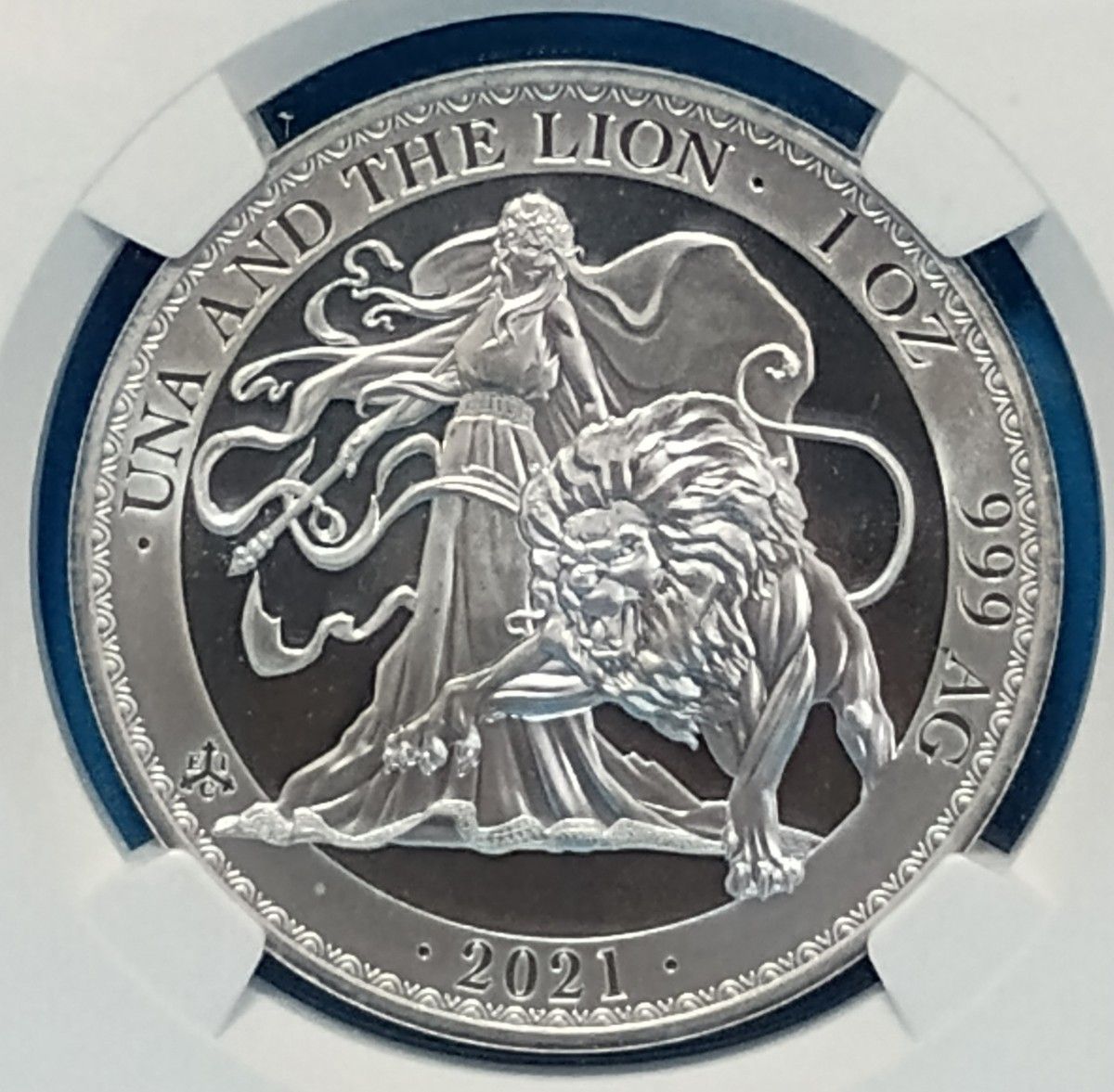 2021 イギリス領セントヘレナ ウナとライオン 1オンス1ポンド銀貨
