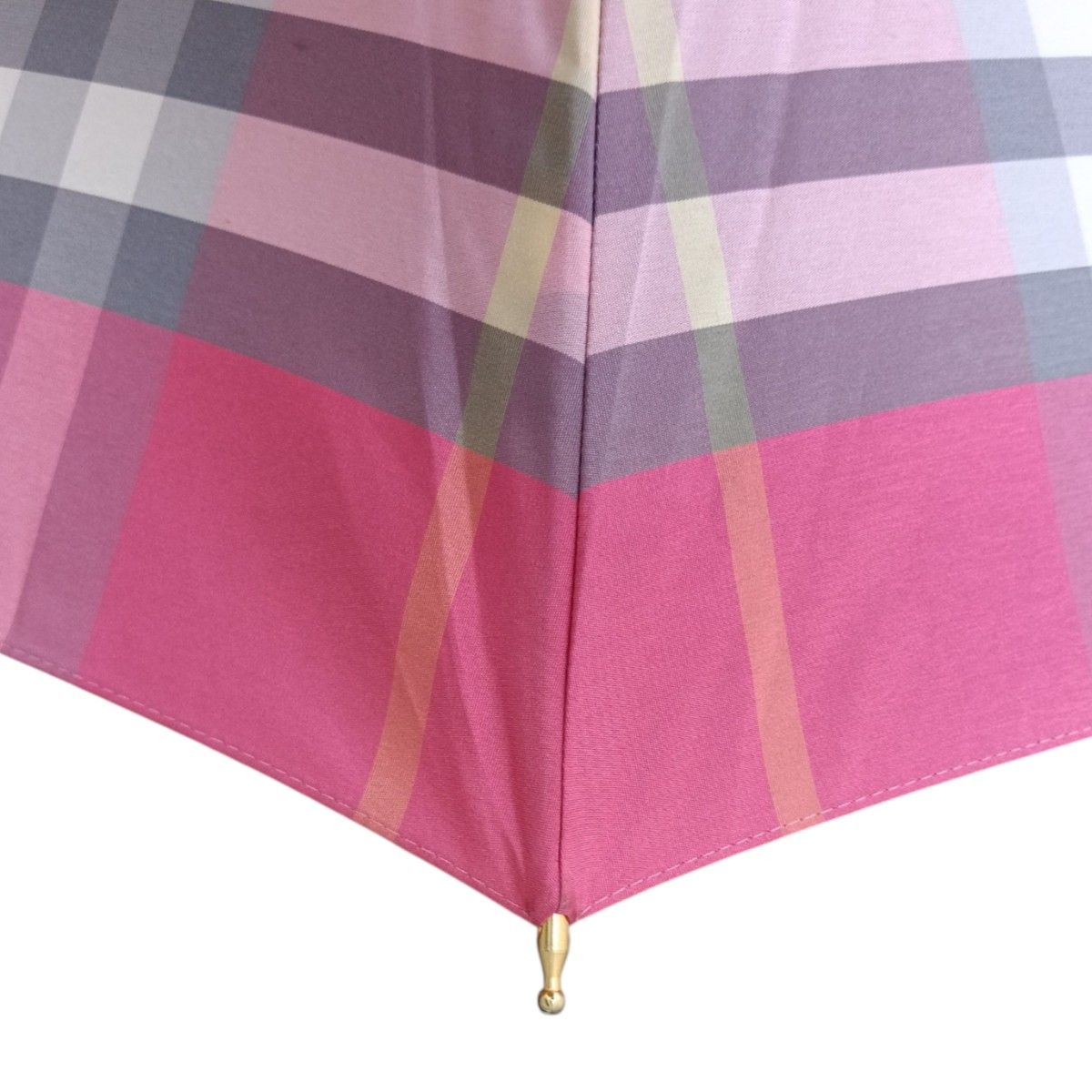 希少 BURBERRY バーバリー 雨傘 長傘 ノバチェック サーモンピンク
