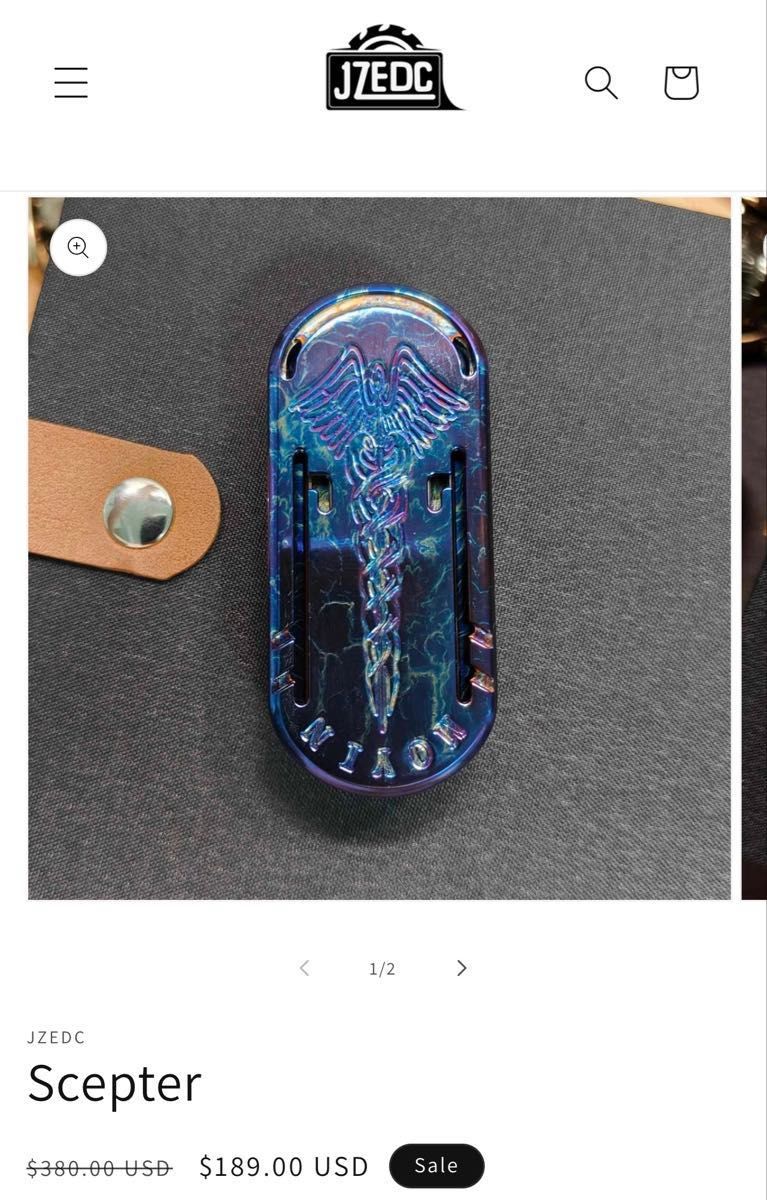 正規品」ZD Scepter 音叉 EDC フィジェットトイ チタン製 スライダー