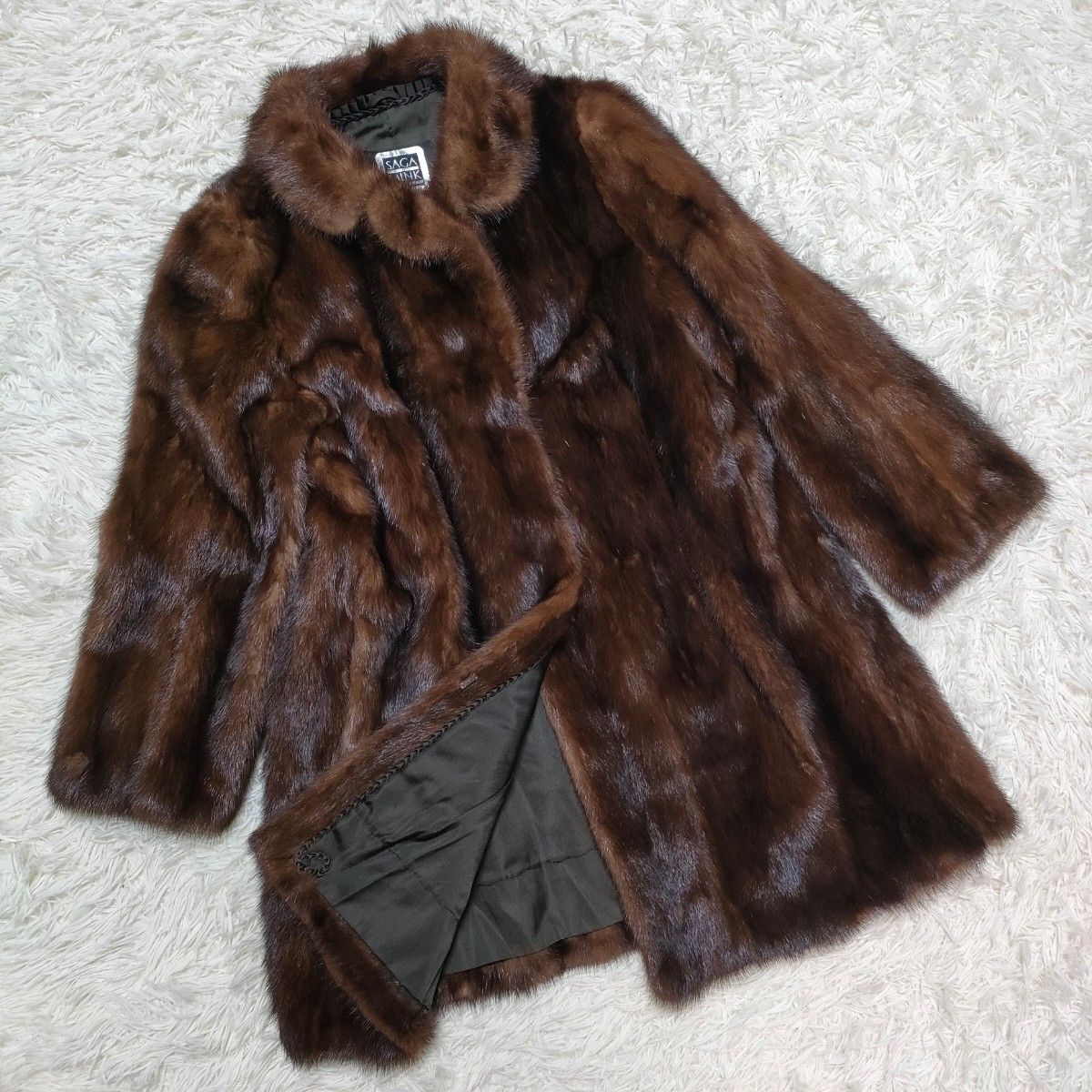 SAGA MINK サガミンク 毛皮 コート デミバフミンク 山の手婦人